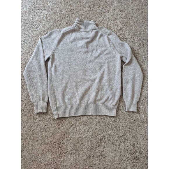 St. John's Bay Mens Cotton Turtleneck Pullover Sweater Patches Comfort Size M - Picture 5 of 7